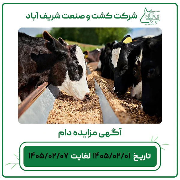 آگهی مزایده دام